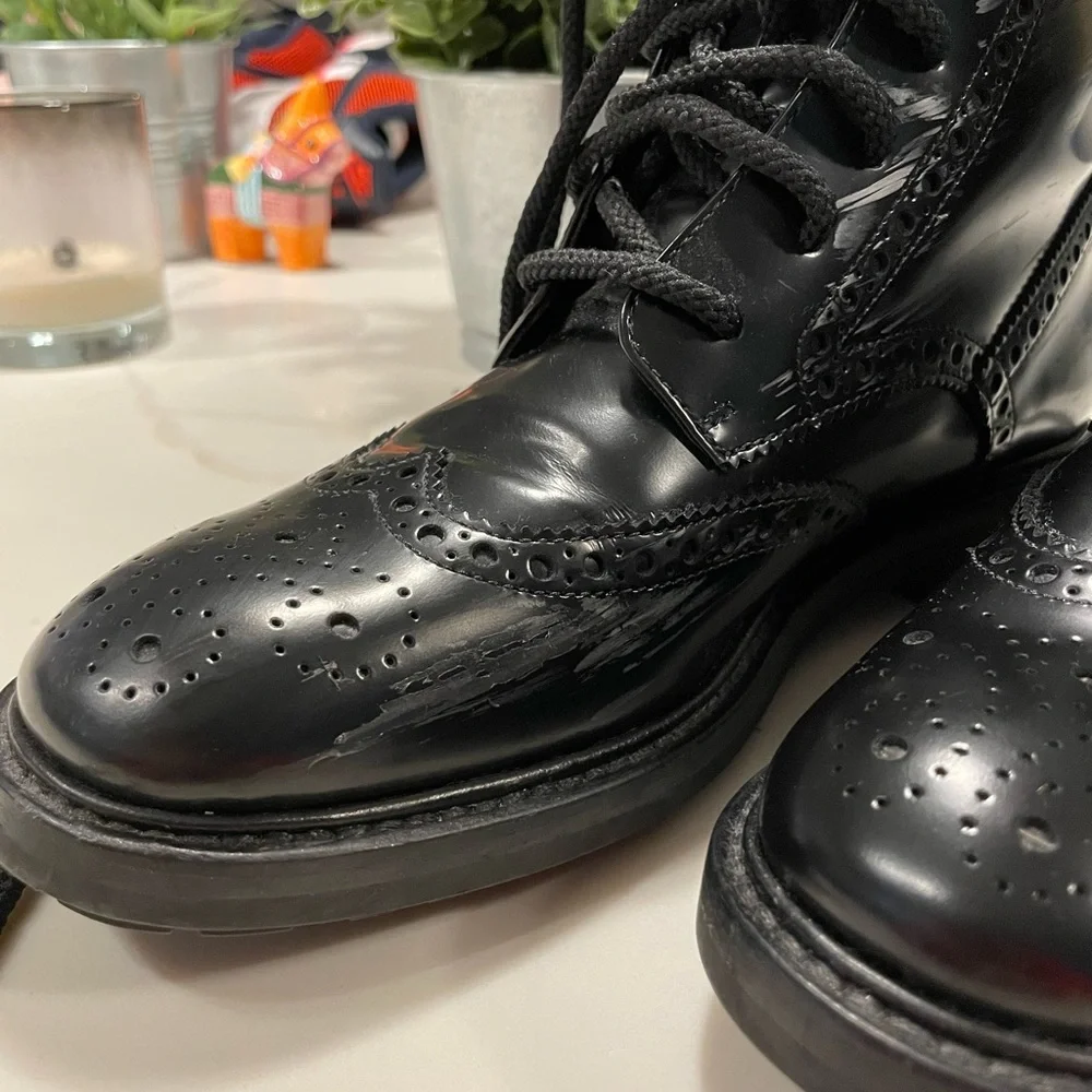 Dior black boots with checkered detail on top. Authentic! Size 6.5 - Picture 7 of 10